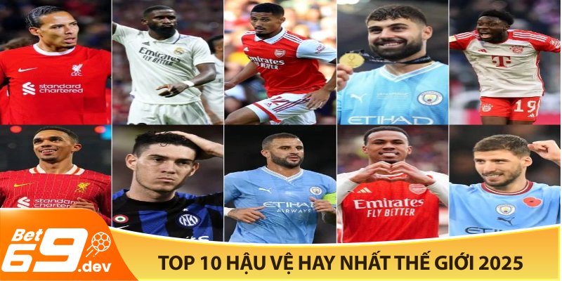 Top 10 hậu vệ hay nhất thế giới 2025